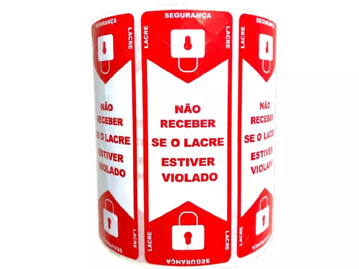 Lacre de Segurança Delivery 100X35 Cx 12 Rolos