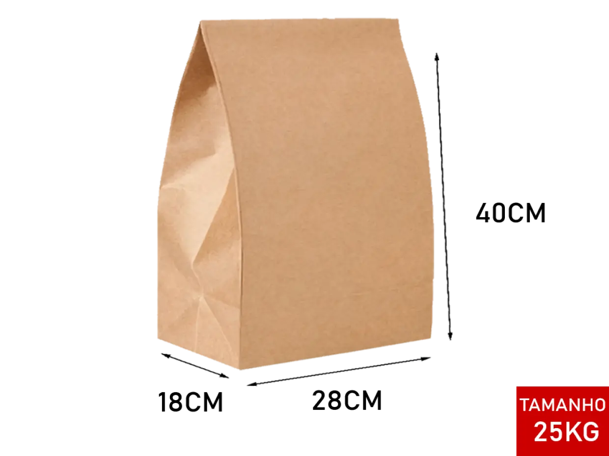 Saco SOS 80g 28x40x18cm - PARDO ( 25 Kg )