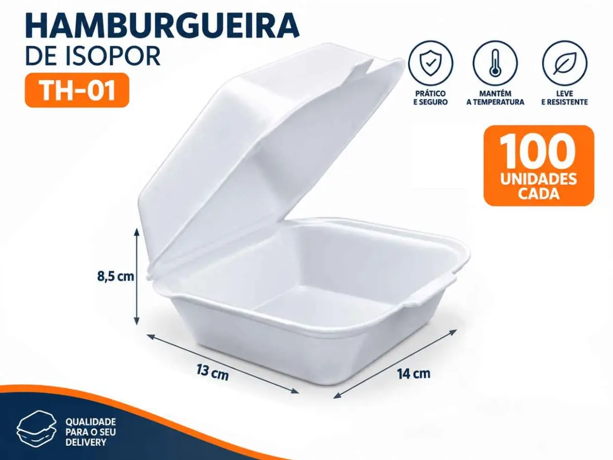 HAMBURGUEIRA ISOP RASA TOTALPLAST TH01 C/100